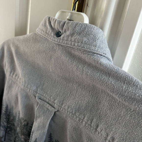 Mens Large Vintage Cabelas Deerskin Chamois Button Down Shirt Aztec Deer Print - Picture 8 of 11